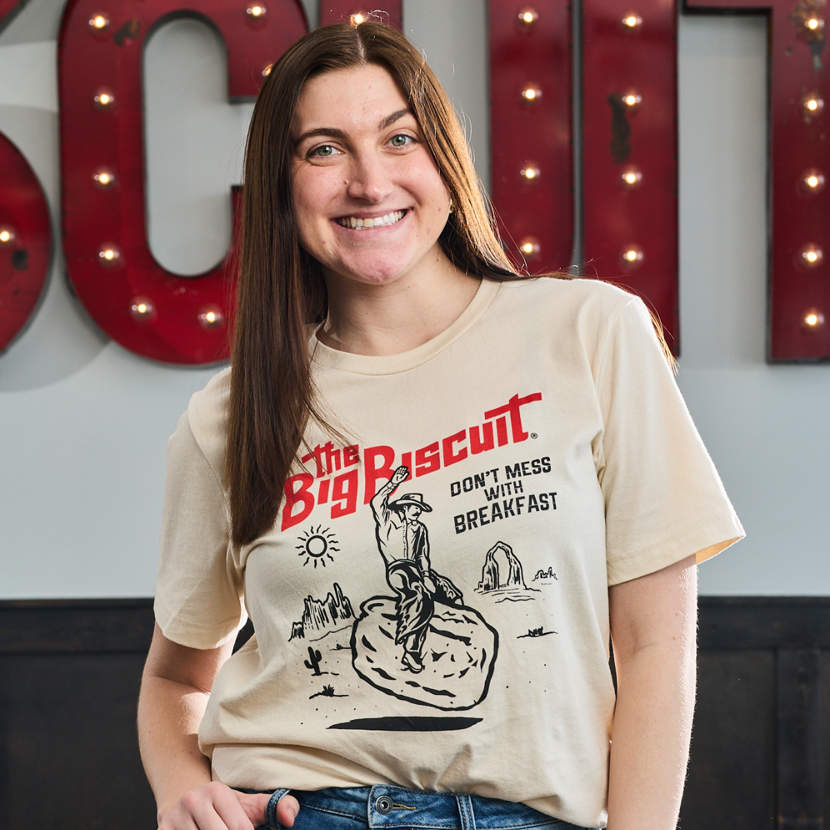 Western T-shirt Soft Cream Front