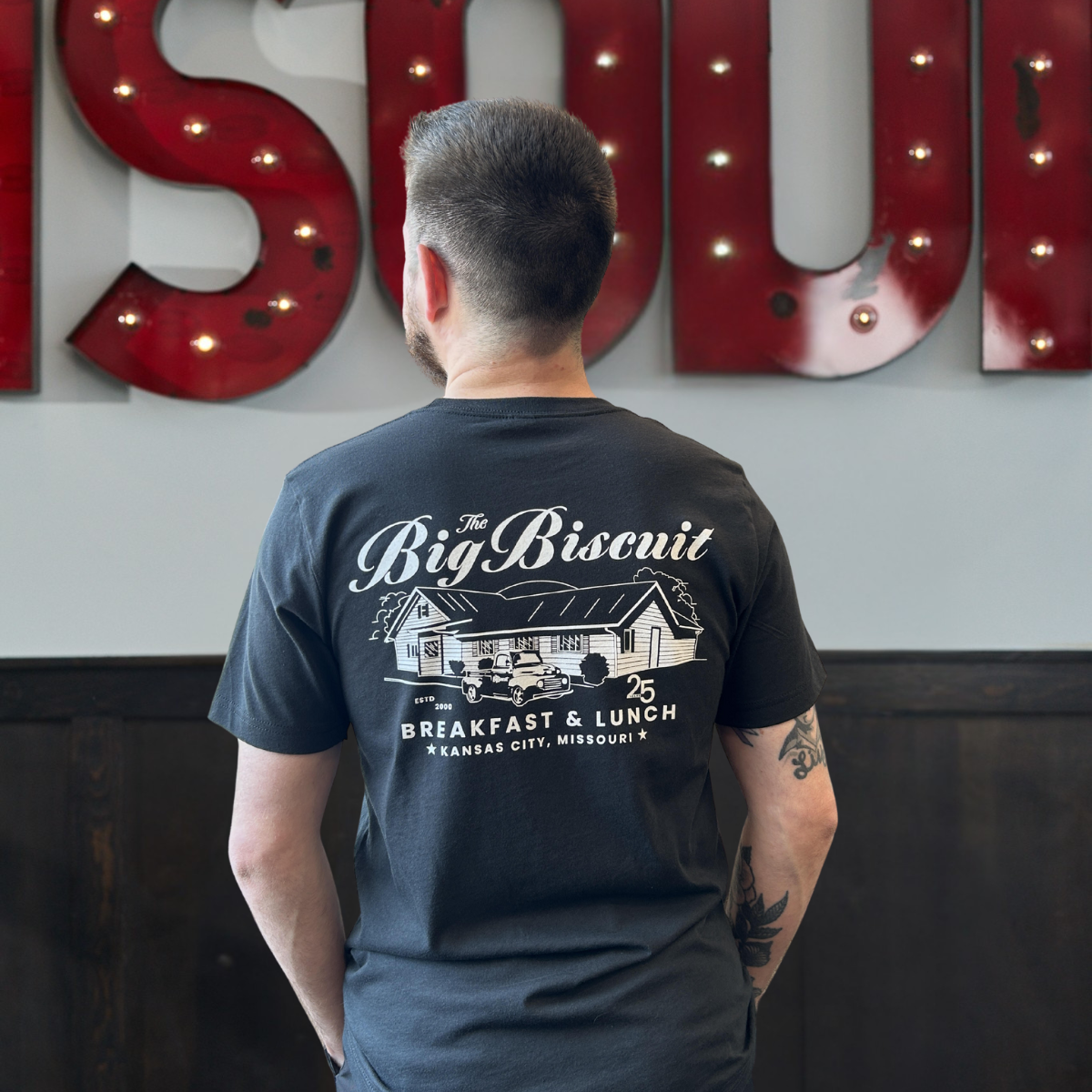 Anniversary Tee Black Back primary image